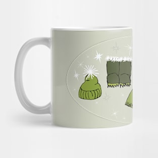 Winter weather snow lover gear cartoon illustration Mug